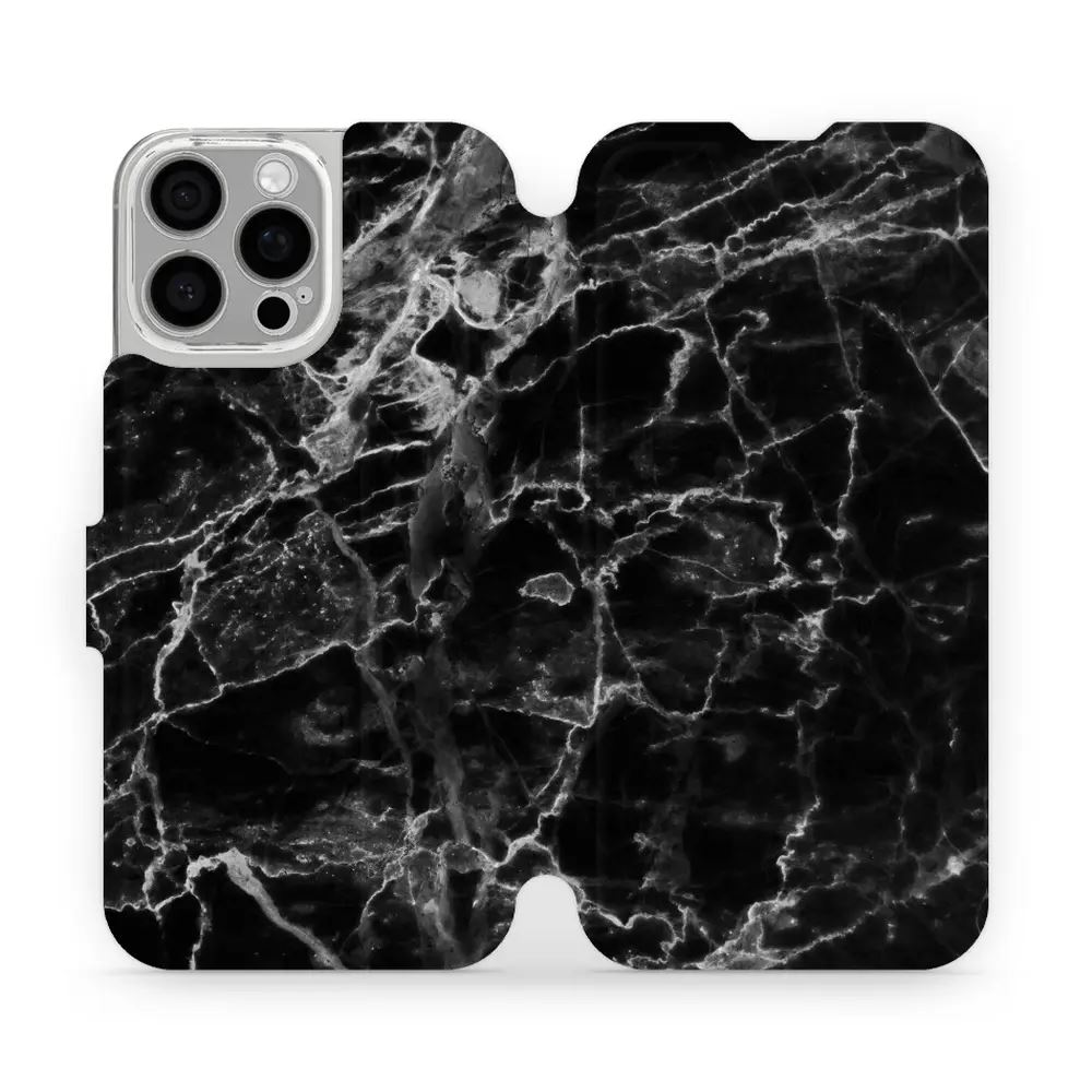 Flipové pouzdro Mobiwear - Apple iPhone 16 Pro Max - V056P Černý mramor