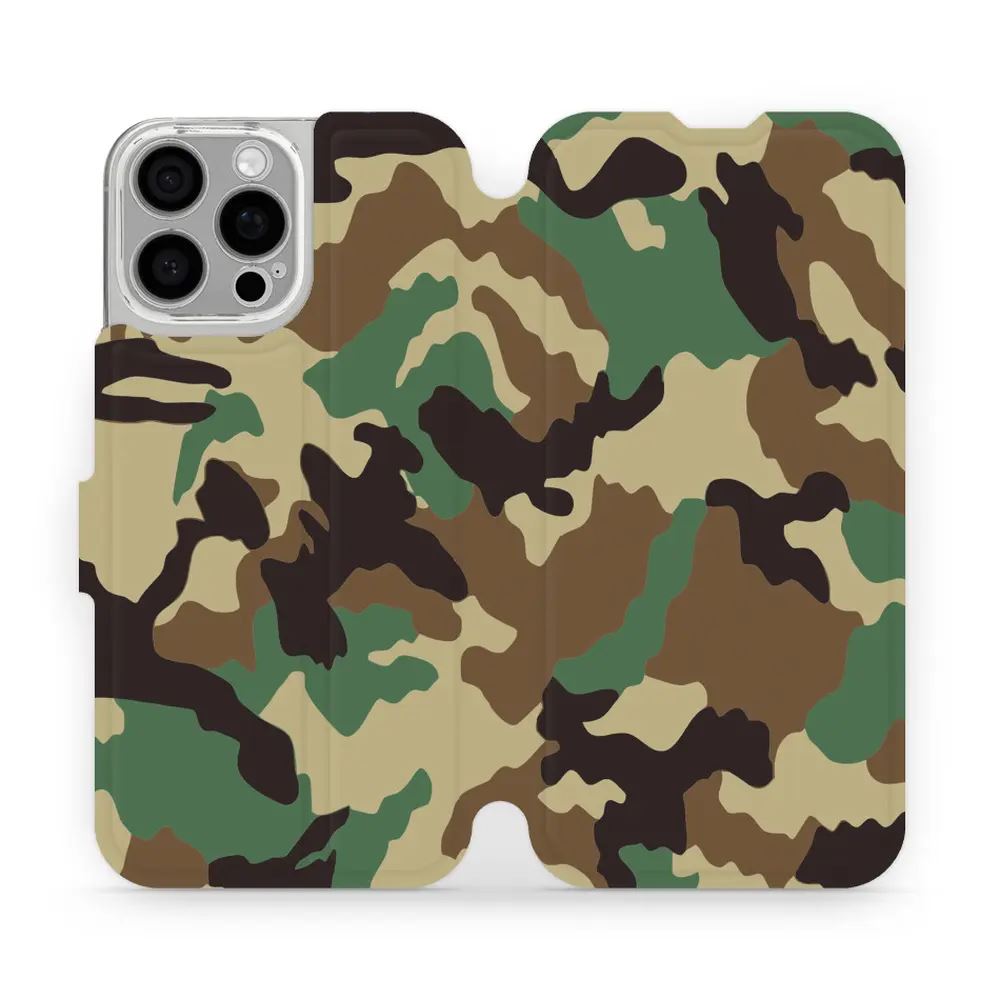 Flipové pouzdro Mobiwear - Apple iPhone 16 Pro Max - V111P Maskáče