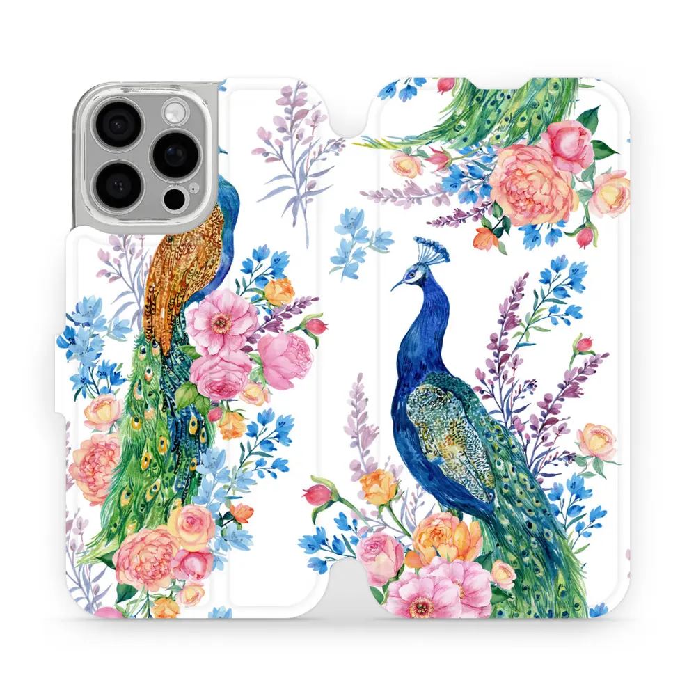 Flipové pouzdro Mobiwear - Apple iPhone 16 Pro Max - MX08S Pávi
