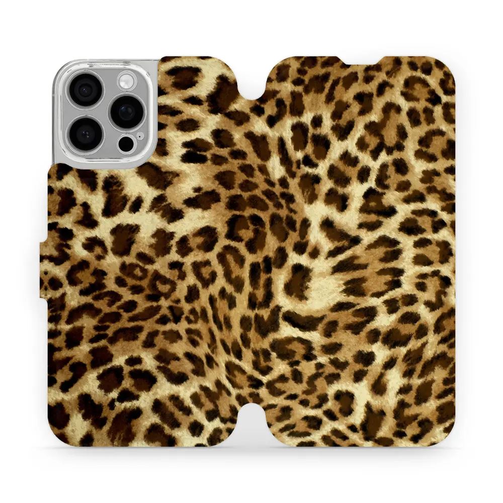 Flipové pouzdro Mobiwear - Apple iPhone 16 Pro Max - VA33P Leopardí vzor