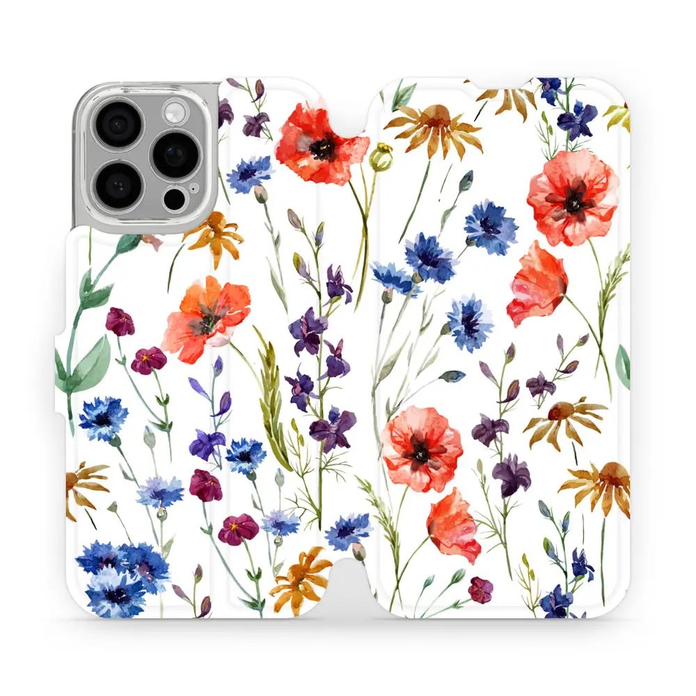 Flipové pouzdro Mobiwear - Apple iPhone 16 Pro Max - MP04S Luční kvítí