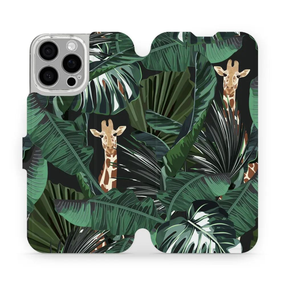 Flipové pouzdro Mobiwear - Apple iPhone 16 Pro Max - VP06P Žirafky