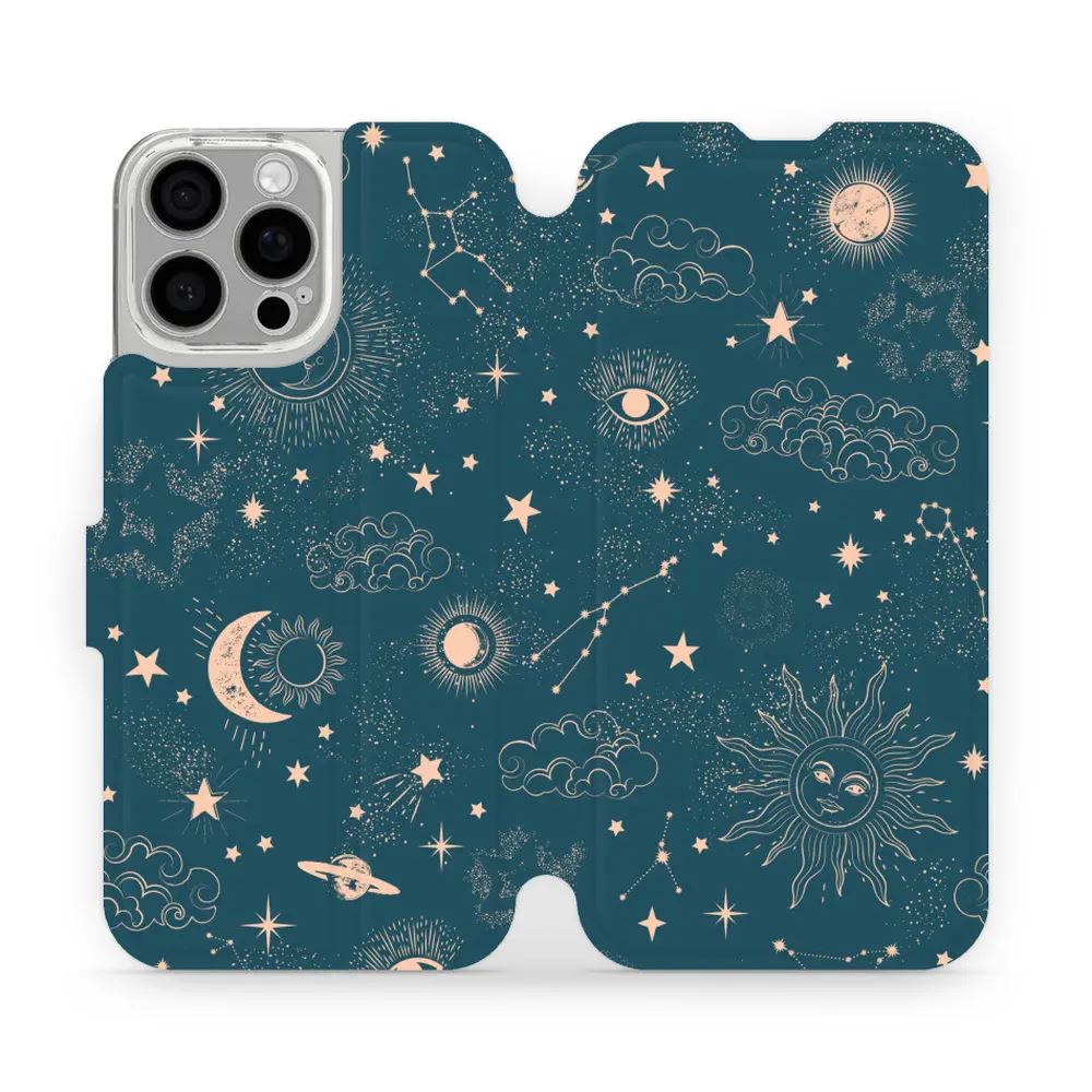 Flipové pouzdro Mobiwear - Apple iPhone 16 Pro Max - VP14S Magický vesmír