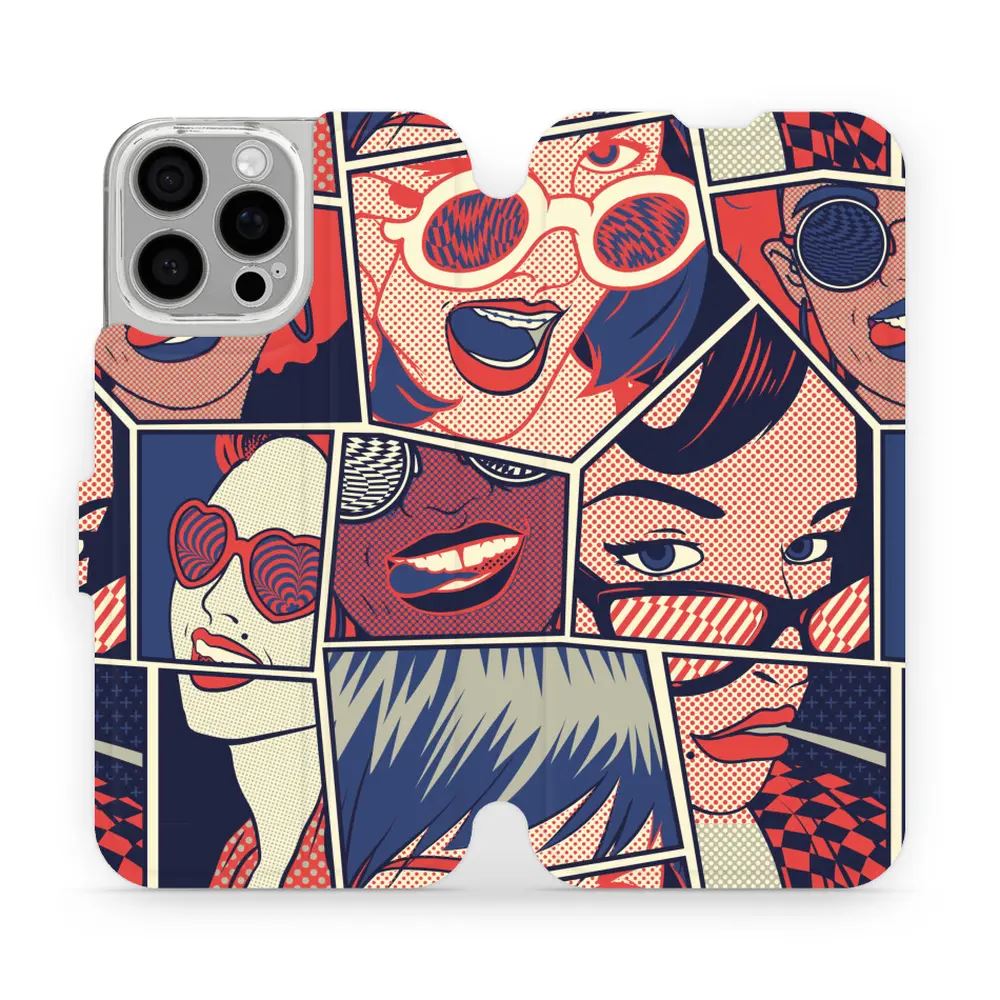 Flipové pouzdro Mobiwear - Apple iPhone 16 Pro Max - VP18P Komiks