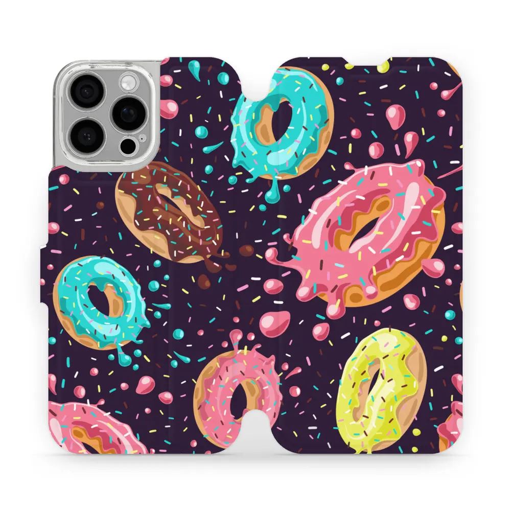 Flipové pouzdro Mobiwear - Apple iPhone 16 Pro Max - VP19S Donutky