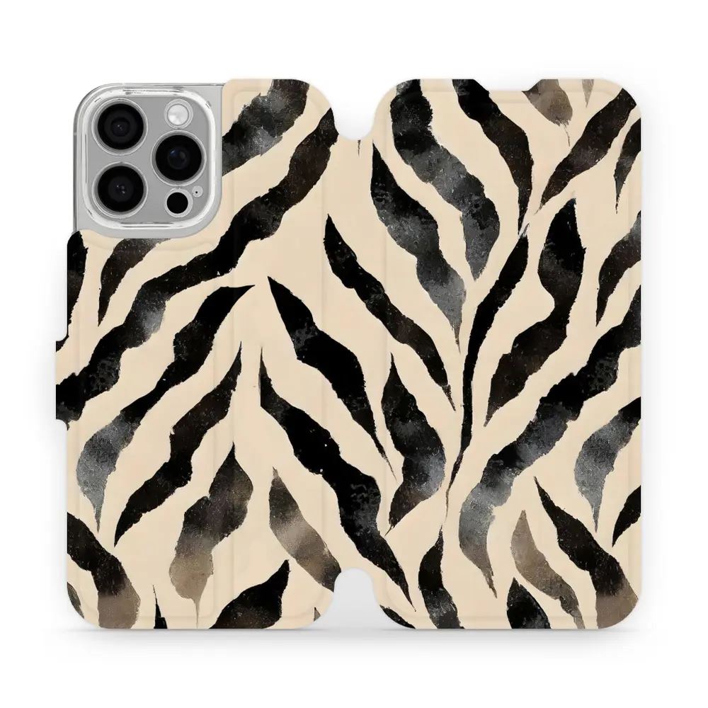 Flipové pouzdro Mobiwear - Apple iPhone 16 Pro Max - VA53S Zebří