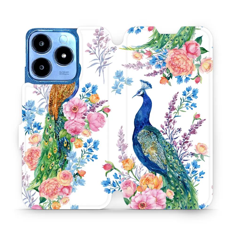 Flipové pouzdro Mobiwear - Realme C63 - MX08S Pávi