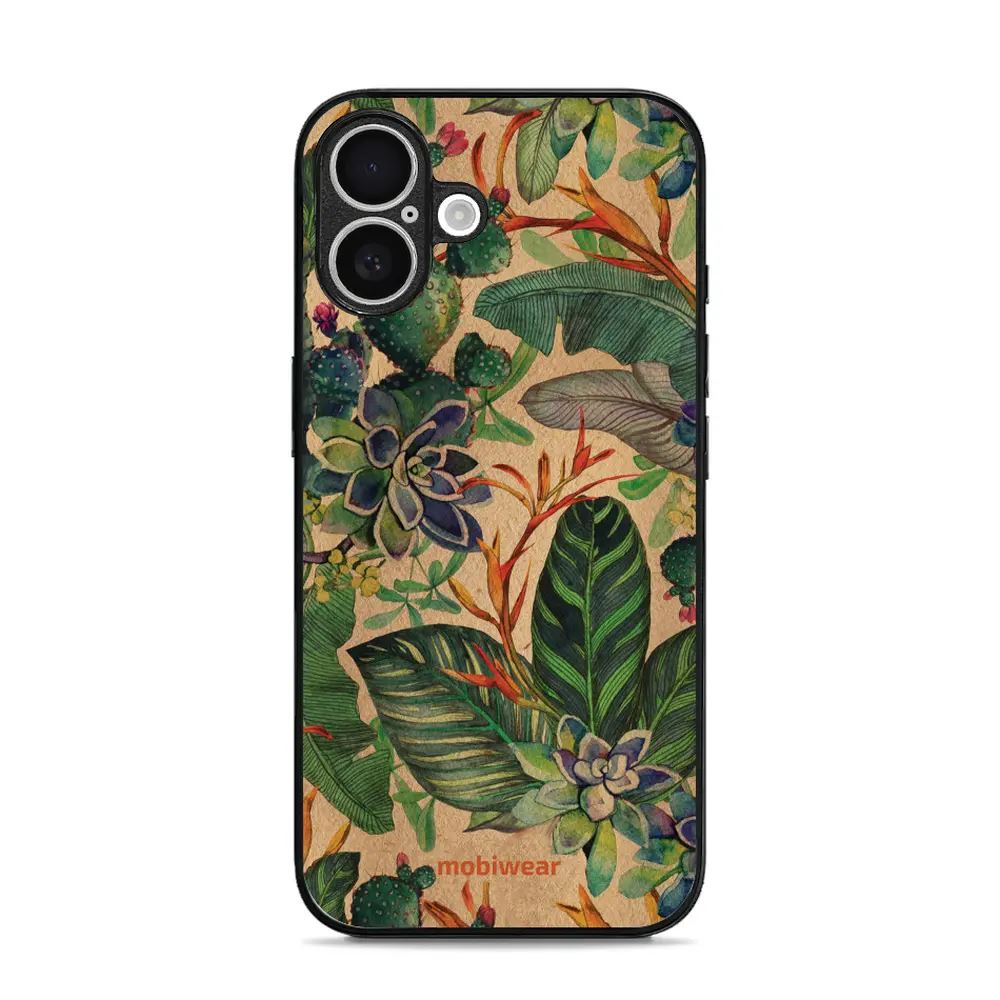 Lesklý kryt Mobiwear Glossy - Apple iPhone 16 - G036G - Sukulenty