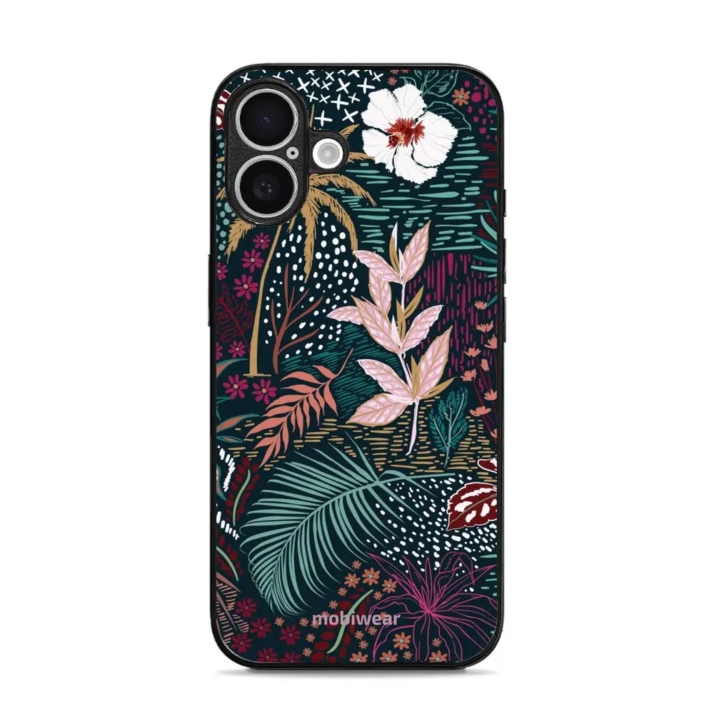 Lesklý kryt Mobiwear Glossy - Apple iPhone 16 - G043G - Temná flóra