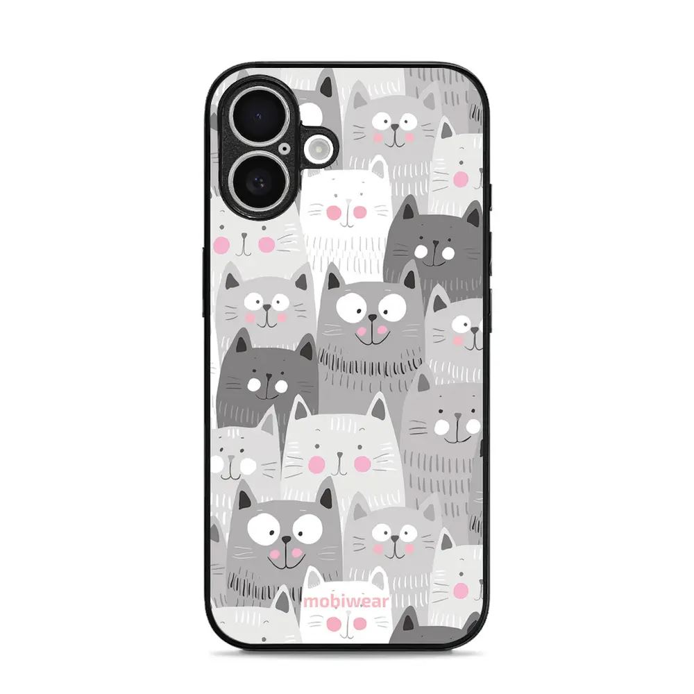 Lesklý kryt Mobiwear Glossy - Apple iPhone 16 - G045G - Kočičky