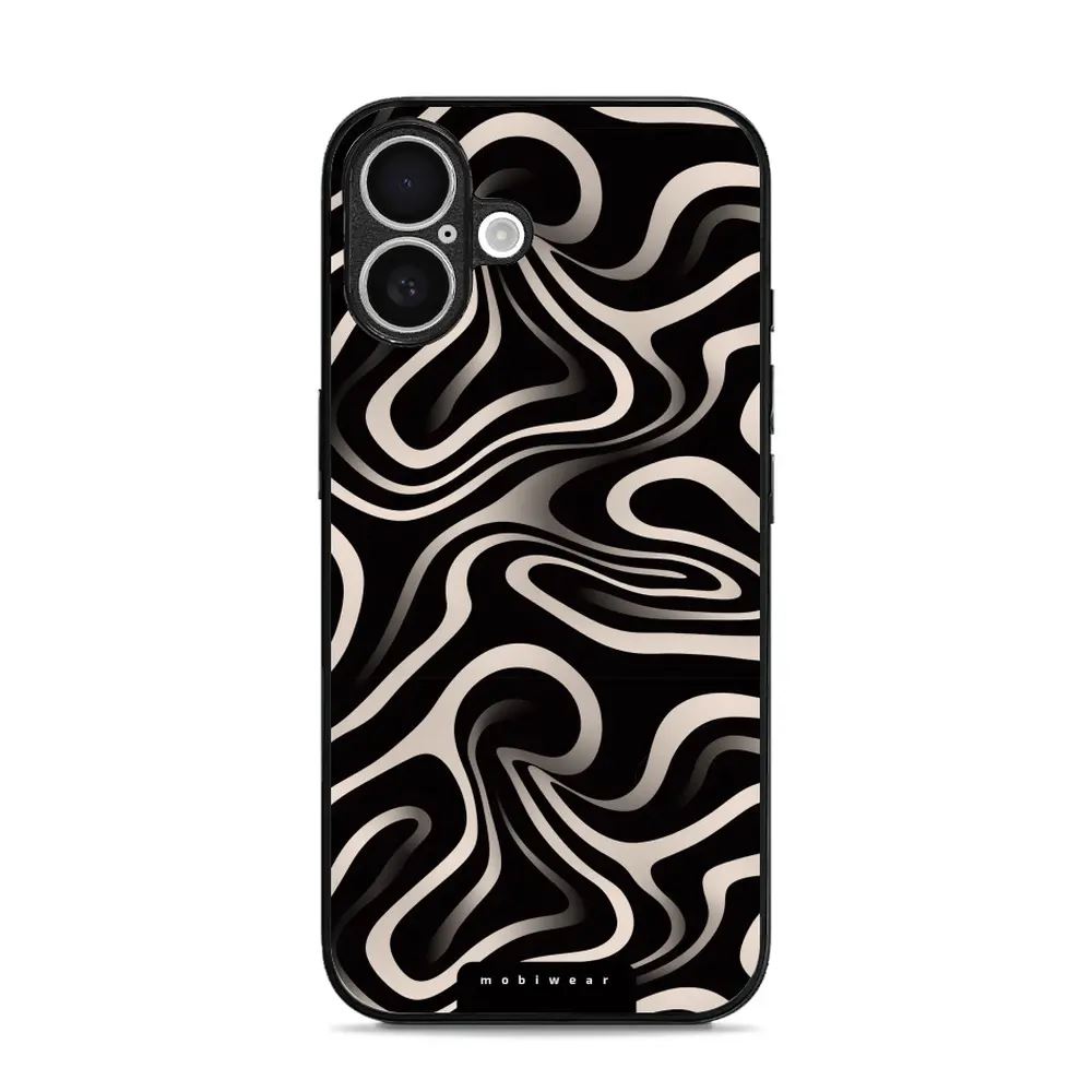 Lesklý kryt Mobiwear Glossy - Apple iPhone 16 - GA63G Vlnky a linky