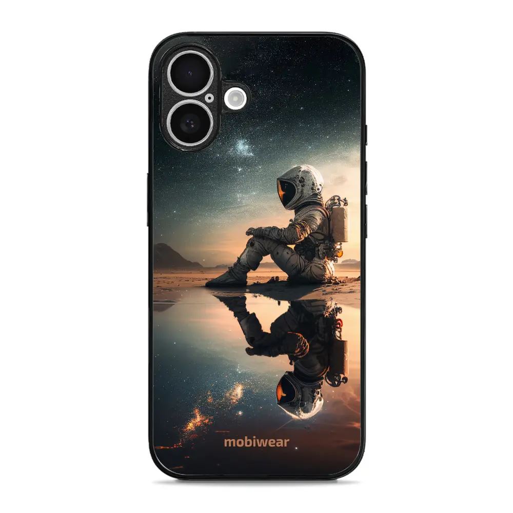 Lesklý kryt Mobiwear Glossy - Apple iPhone 16 Plus - G003G Astronaut na samotce