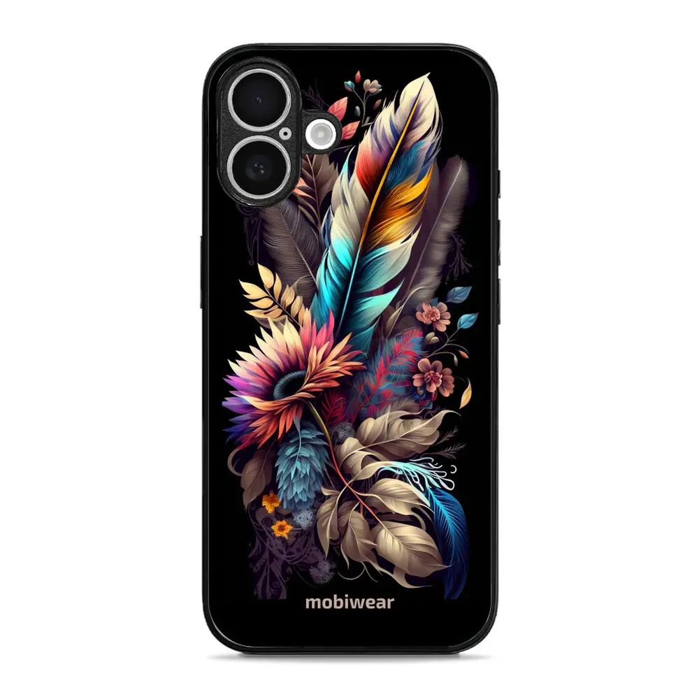 Lesklý kryt Mobiwear Glossy - Apple iPhone 16 Plus - G011G Kytice s pírkem