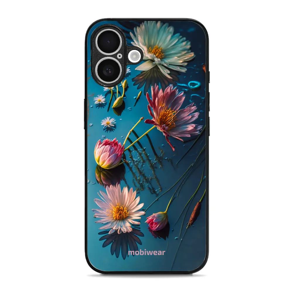 Lesklý kryt Mobiwear Glossy - Apple iPhone 16 Plus - G013G Květy na hladině