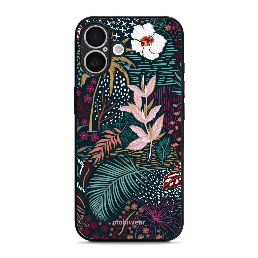 Lesklý kryt Mobiwear Glossy - Apple iPhone 16 Plus - G043G - Temná flóra