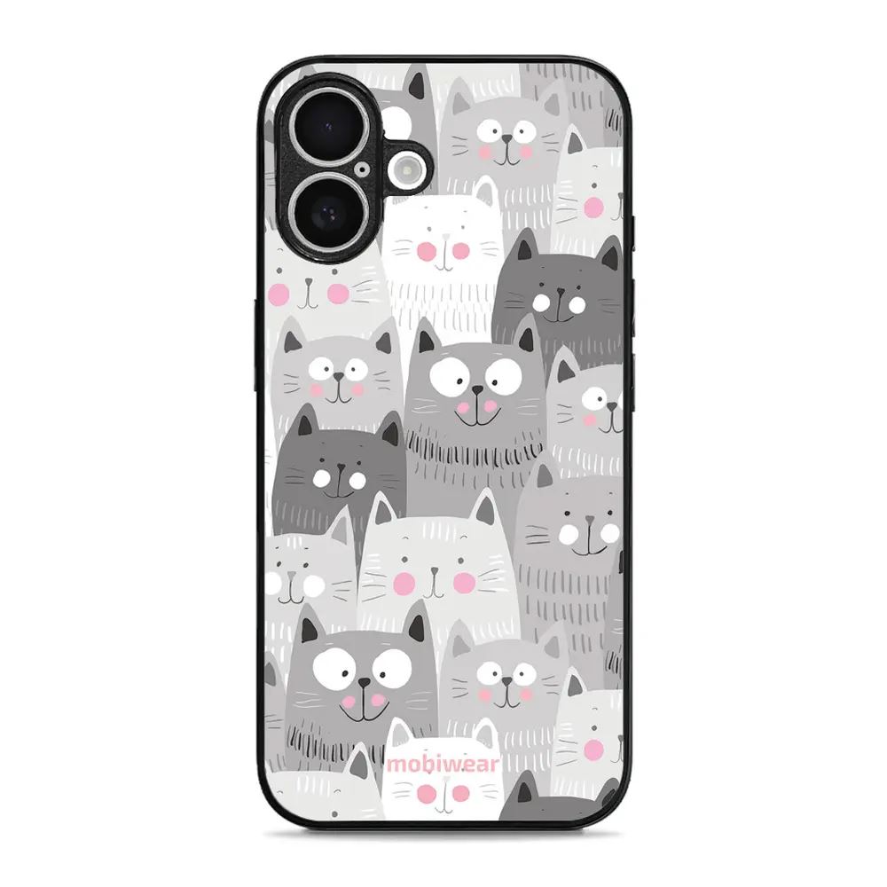 Lesklý kryt Mobiwear Glossy - Apple iPhone 16 Plus - G045G - Kočičky