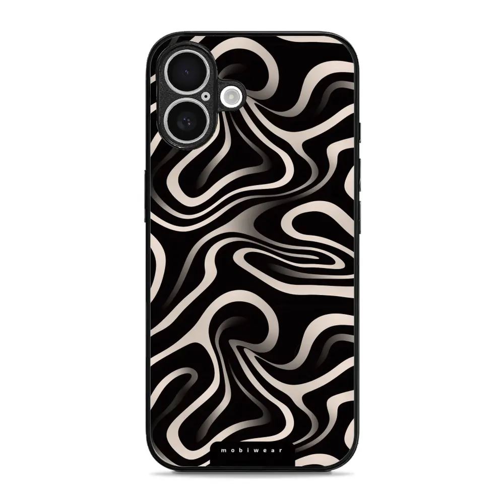 Lesklý kryt Mobiwear Glossy - Apple iPhone 16 Plus - GA63G Vlnky a linky