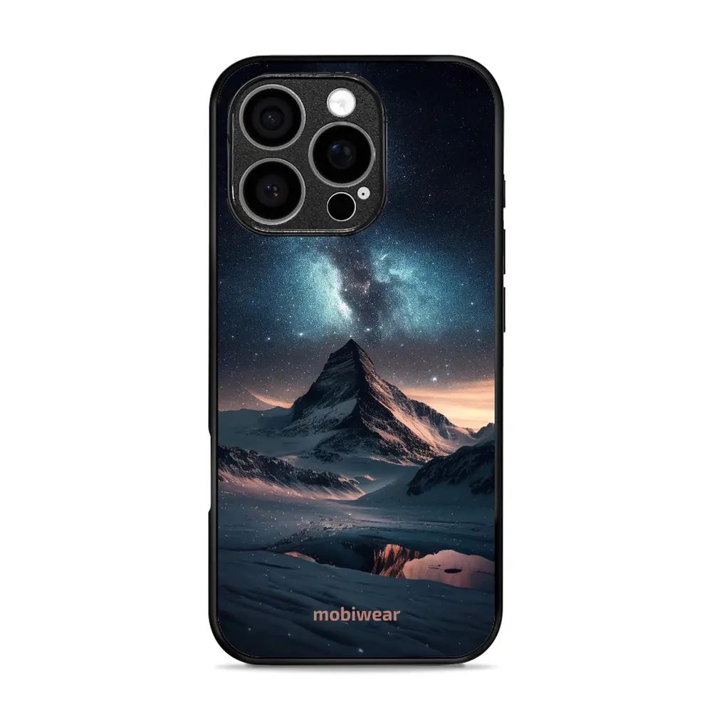 Lesklý kryt Mobiwear Glossy - Apple iPhone 16 Pro - G006G Hora s hvězdnou oblohou - VÝPRODEJ