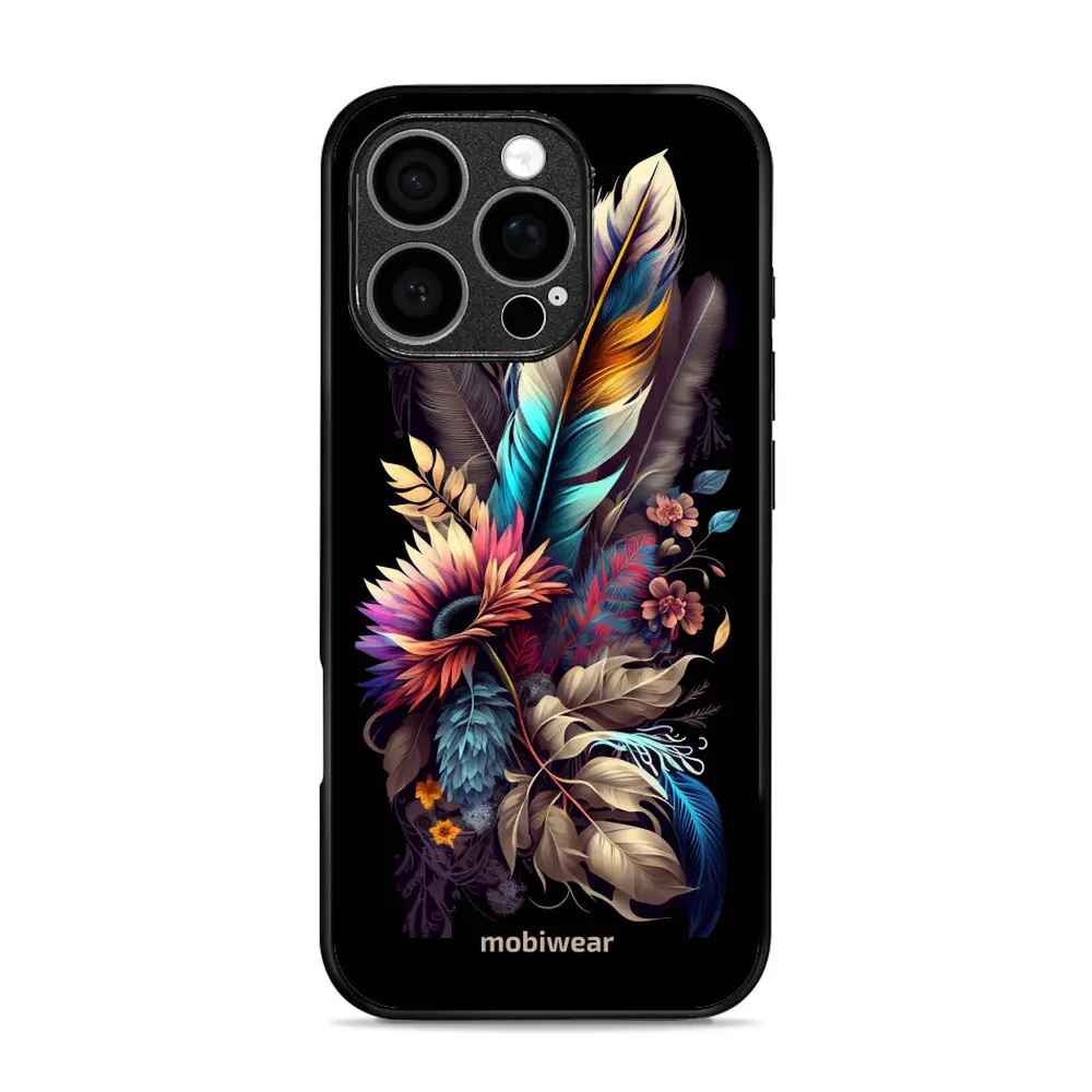 Lesklý kryt Mobiwear Glossy - Apple iPhone 16 Pro - G011G Kytice s pírkem