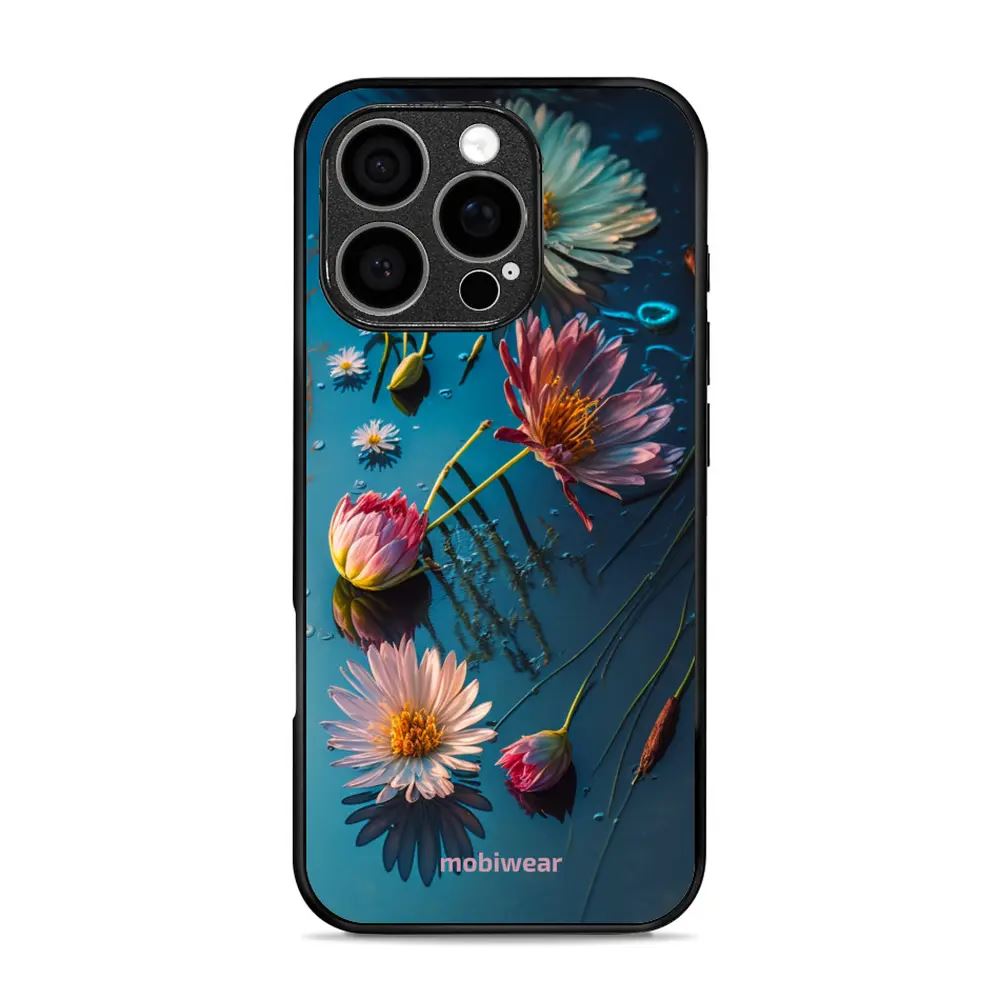 Lesklý kryt Mobiwear Glossy - Apple iPhone 16 Pro - G013G Květy na hladině
