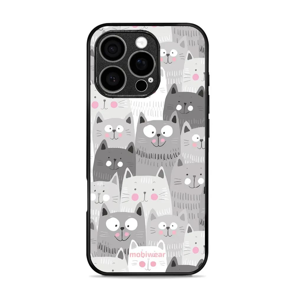 Lesklý kryt Mobiwear Glossy - Apple iPhone 16 Pro - G045G - Kočičky