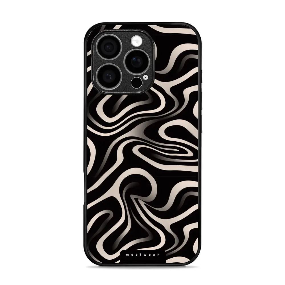 Lesklý kryt Mobiwear Glossy - Apple iPhone 16 Pro - GA63G Vlnky a linky