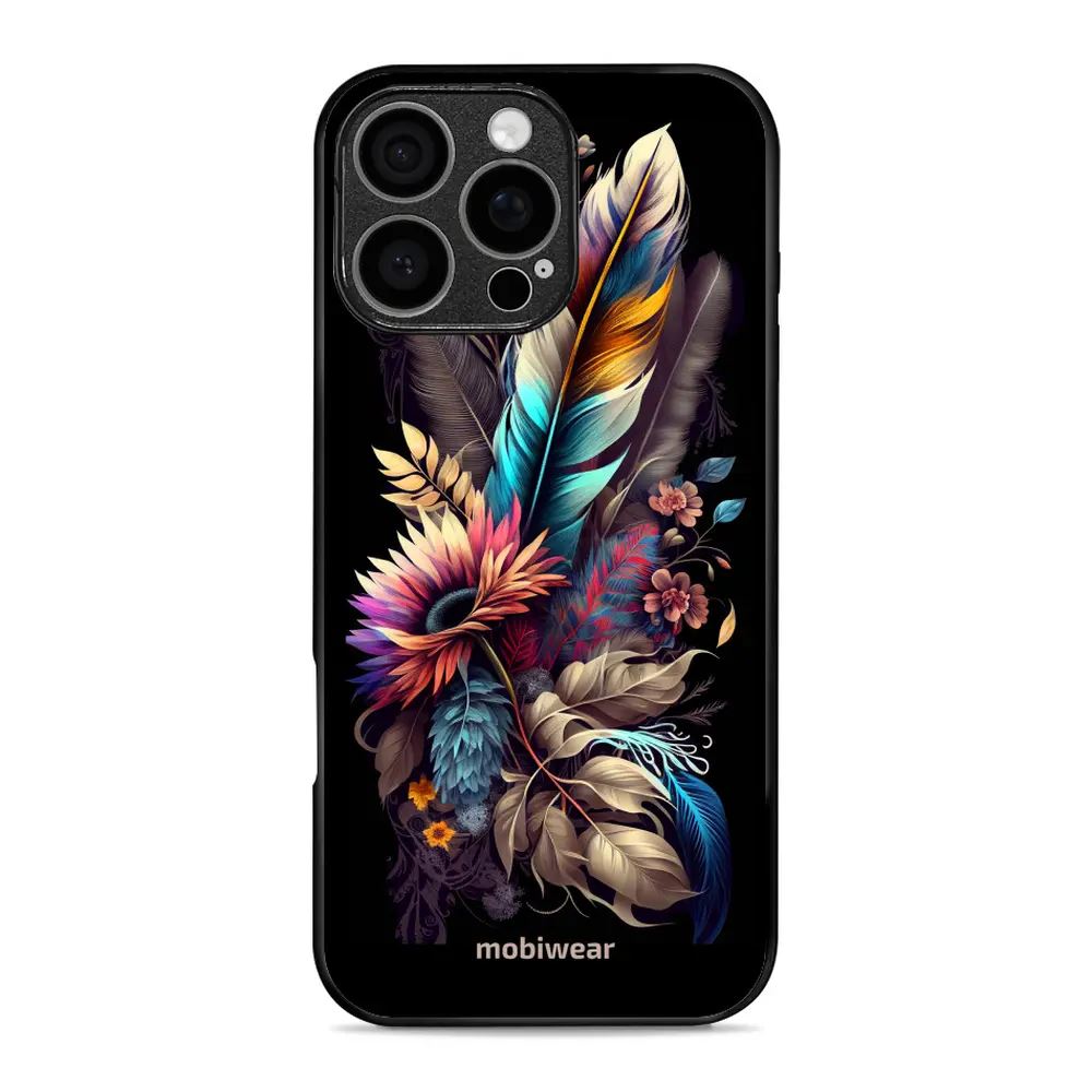 Lesklý kryt Mobiwear Glossy - Apple iPhone 16 Pro Max - G011G Kytice s pírkem