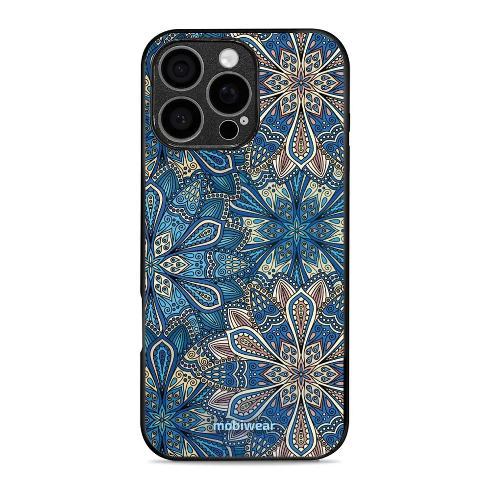 Lesklý kryt Mobiwear Glossy - Apple iPhone 16 Pro Max - G038G - Modré mandala květy