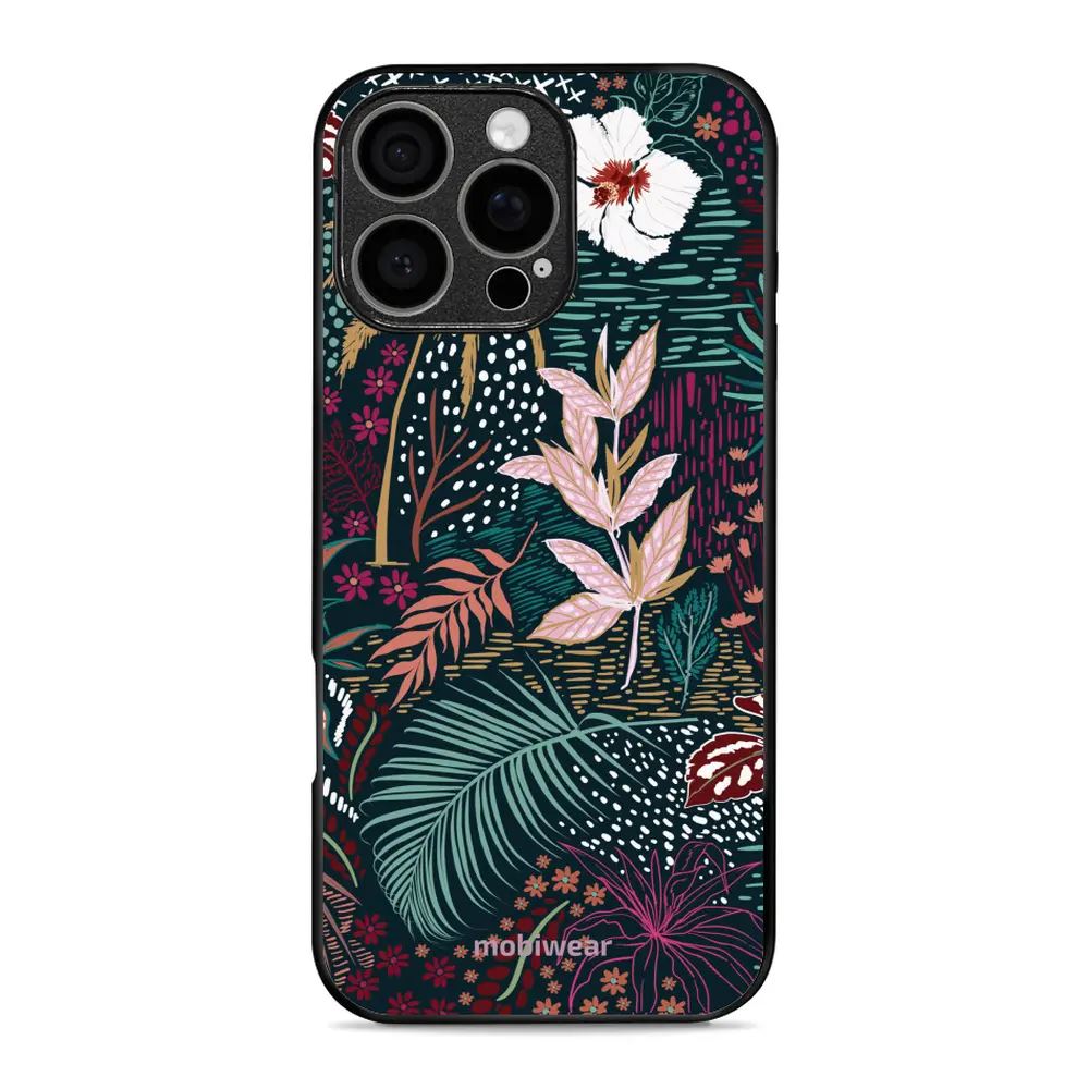 Lesklý kryt Mobiwear Glossy - Apple iPhone 16 Pro Max - G043G - Temná flóra