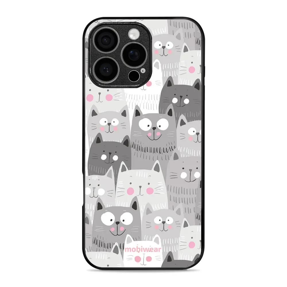 Lesklý kryt Mobiwear Glossy - Apple iPhone 16 Pro Max - G045G - Kočičky