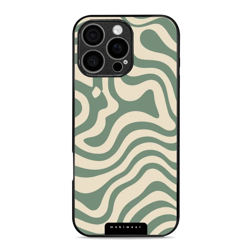 Lesklý kryt Mobiwear Glossy - Apple iPhone 16 Pro Max - GA57G Zelené a béžové zkrouceniny