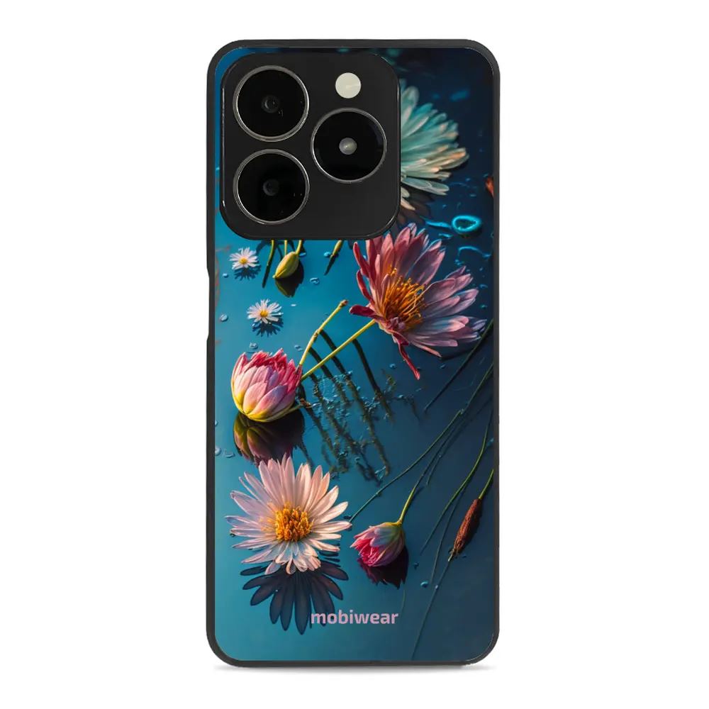Lesklý kryt Mobiwear Glossy - Realme C63 - G013G Květy na hladině