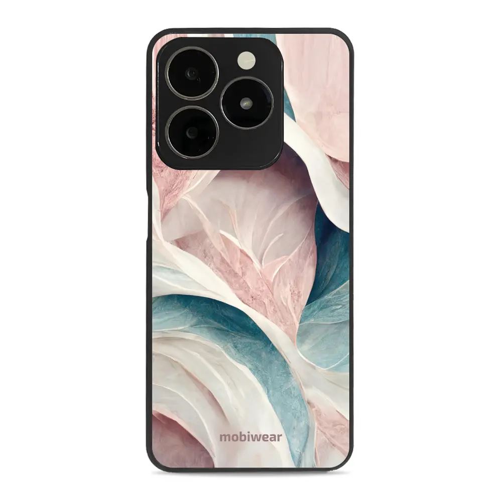 Lesklý kryt Mobiwear Glossy - Realme C63 - G026G - Růžový a zelenkavý mramor
