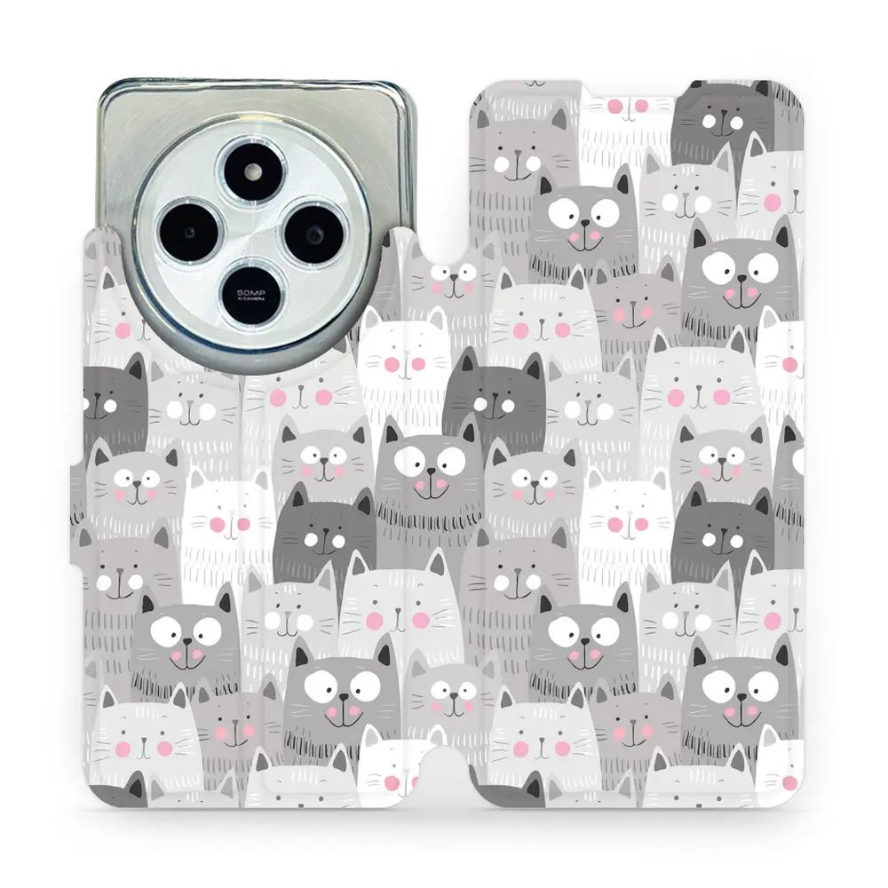 Flipové pouzdro Mobiwear - Xiaomi Redmi 14C / Poco C75 - M099P Kočičky