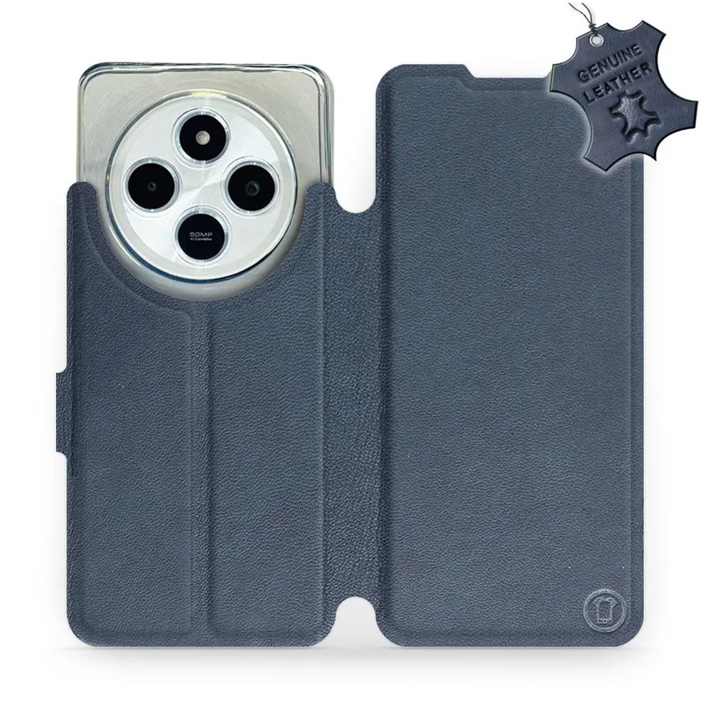 Kožené flip pouzdro Mobiwear - Xiaomi Redmi 14C / Poco C75 - Modré