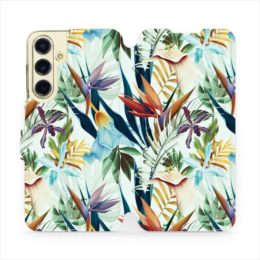 Flipové pouzdro Mobiwear - Samsung Galaxy S24 FE - M071P Flóra
