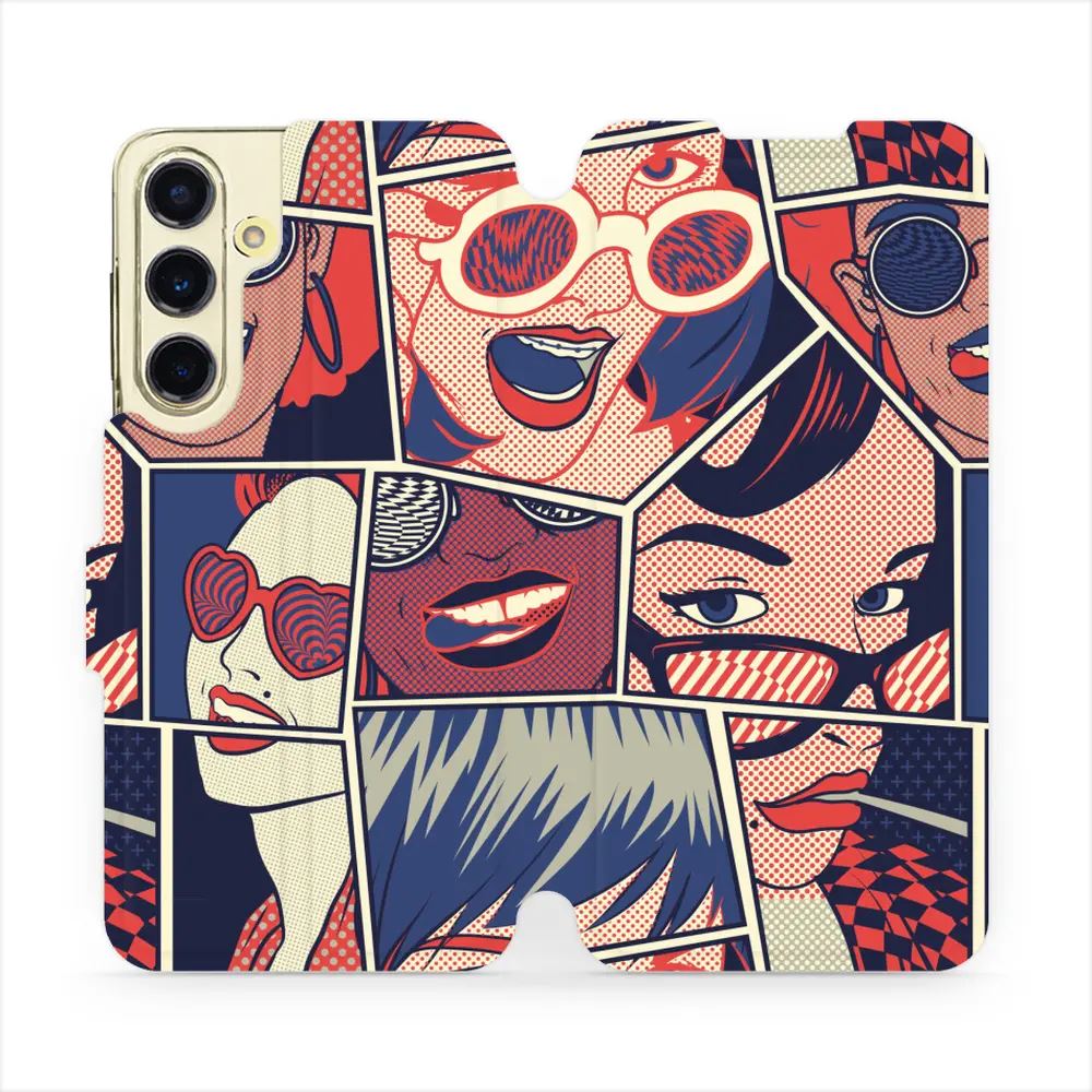 Flipové pouzdro Mobiwear - Samsung Galaxy S24 FE - VP18P Komiks
