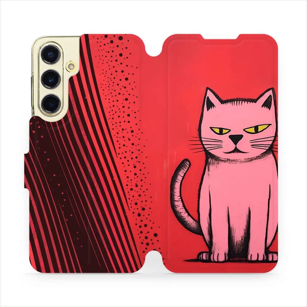 Flipové pouzdro Mobiwear - Samsung Galaxy S24 FE - VP54S Kocourek - VÝPRODEJ
