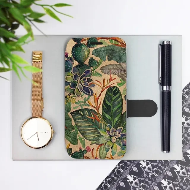 Flipové pouzdro Mobiwear - Xiaomi Poco C65 - VP05S Sukulenty