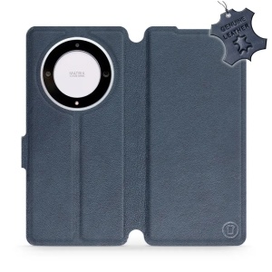 Kožené flip pouzdro Mobiwear - Honor Magic5 Lite 5G - Modré