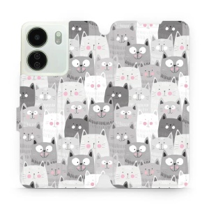 Flipové pouzdro Mobiwear - Xiaomi Redmi 13C - M099P Kočičky