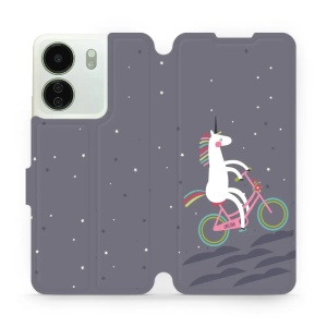 Flipové pouzdro Mobiwear - Xiaomi Redmi 13C - V024P Jednorožec na kole