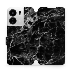Flipové pouzdro Mobiwear - Xiaomi Poco C65 - V056P Černý mramor
