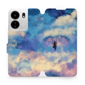 Flipové pouzdro Mobiwear - Xiaomi Poco C65 - MR09S Dívka na houpačce v oblacích