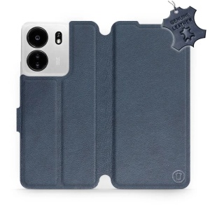 Kožené flip pouzdro Mobiwear - Xiaomi Poco C65 - Modré