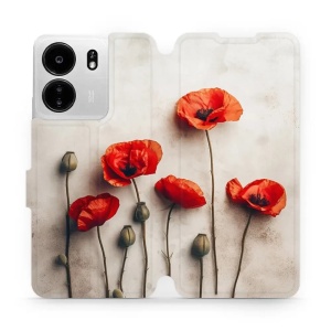 Flipové pouzdro Mobiwear - Xiaomi Poco C65 - VP42S Vlčí máky
