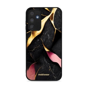 Lesklý kryt Mobiwear Glossy - Samsung Galaxy A15 / A15 5G - G021G Černý a zlatavý mramor