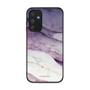 Lesklý kryt Mobiwear Glossy - Samsung Galaxy A15 / A15 5G - G028G - Bílý a fialový mramor