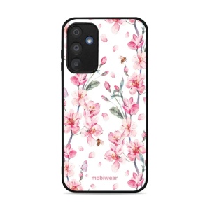Lesklý kryt Mobiwear Glossy - Samsung Galaxy A15 / A15 5G - G033G - Růžové květy