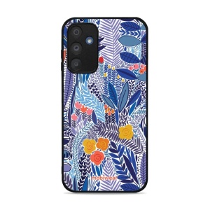 Lesklý kryt Mobiwear Glossy - Samsung Galaxy A15 / A15 5G - G037G - Modrá květena